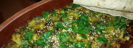 постный омлет с овощами, запеченный в глиняных тарелках. Шаг 9