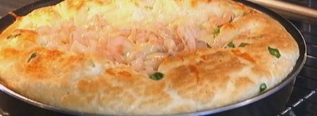 пышный омлет с кабачком и креветками. Шаг 10