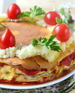 Слоеный омлет на завтрак