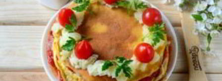 слоеный омлет на завтрак. Шаг 9