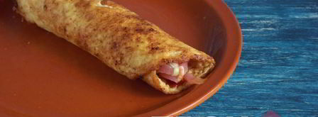 сырный омлет с ветчиной. Шаг 10