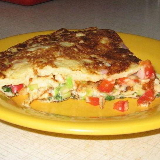 Рецепт трехслойного омлета