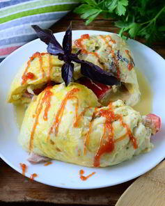 Воздушный омлет в пакете