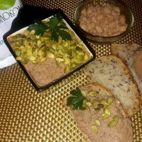 Рецепт нежного паштета с отрубями