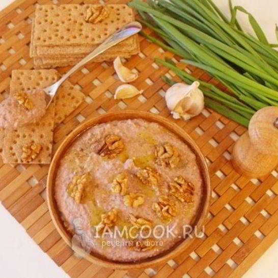 Рецепт паштета из фасоли с орехами