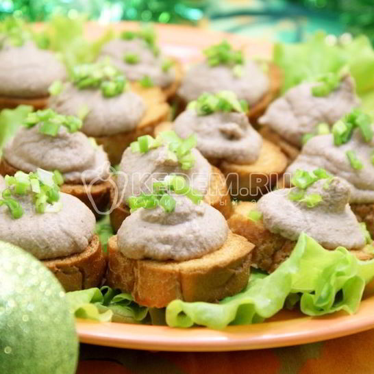 Рецепт паштета из куриной печени праздничный
