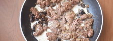 паштет из куриной печени с черносливом и грецкими орехами. Шаг 6