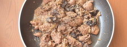 паштет из куриной печени с черносливом и грецкими орехами. Шаг 8