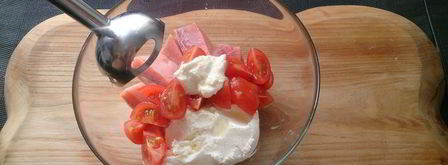 паштет из слабосоленой семги с томатами и маслинами. Шаг 5