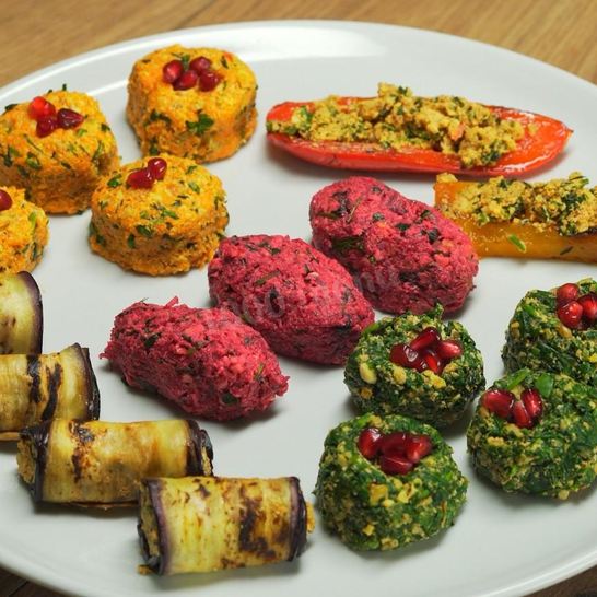 Рецепт пхалей и баклажаны с орехами