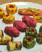 Пхали и баклажаны с орехами