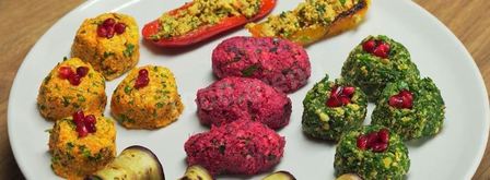 пхали и баклажаны с орехами. Шаг 14