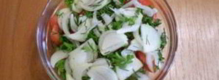 помидоры с луком. Шаг 4