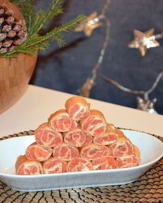 Блинные роллы с семгой