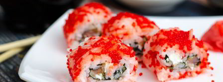 масаго ролл с лососем и сыром. Шаг 6