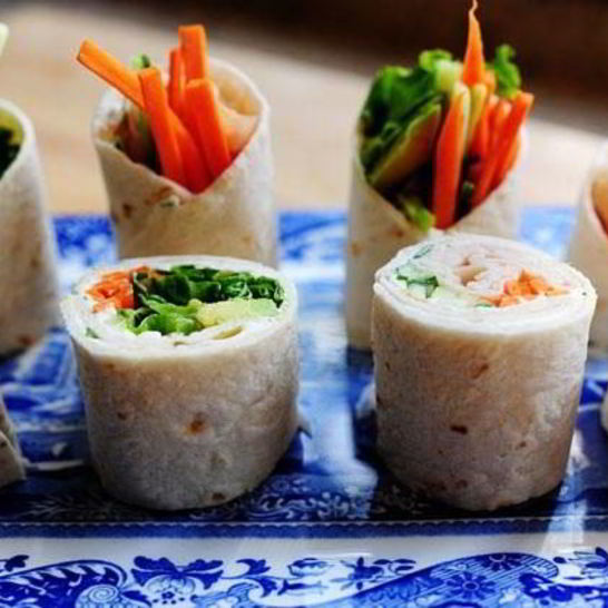 Рецепт овощных роллов из лепешек тортильяс