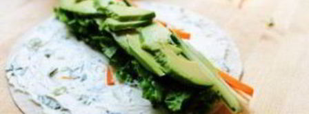 овощные роллы из лепешек тортильяс. Шаг 4