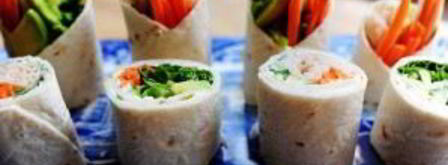 овощные роллы из лепешек тортильяс. Шаг 7