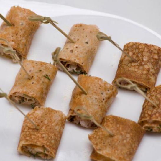 Рецепт роллов из гречневых блинов с креветками