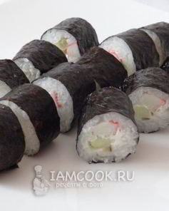 Роллы с крабовыми палочками