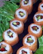 Роллы с лососем