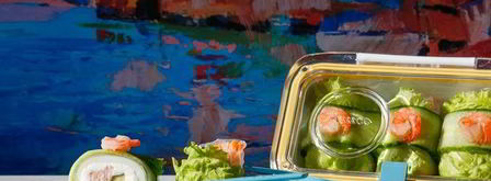 спринг-роллы с кальмарами и тунцом. Шаг 17