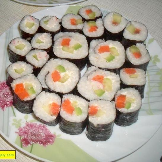 Рецепт суш роллы ассорти с авакадо крабовыми палочками и семгой