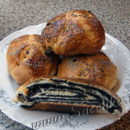 Рецепт дрожжевого рулета с маком