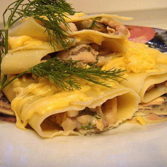 Рецепт итальянских рулетиков parma с морепродуктами