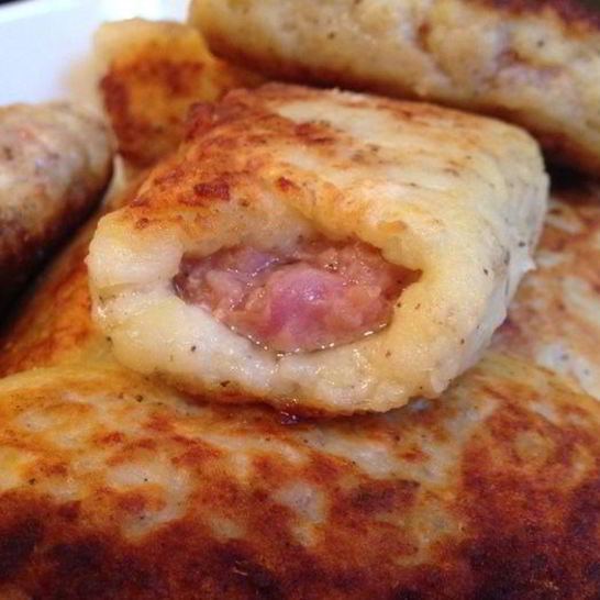 Рецепт картофельных рулетиков с фаршем