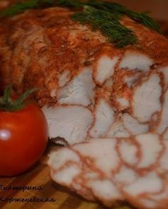 Куриный рулет с паприкой