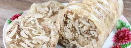 куриный рулет с желатином в бутылке. Шаг 12