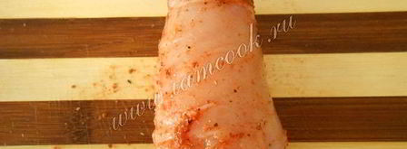 куриные рулетики в беконе по-милански. Шаг 7