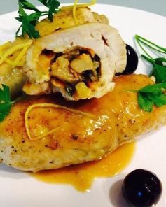 Куриные рулеты, фаршированные грибами и овощами