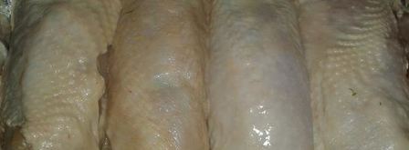 куриные рулеты с сыром и венскими колбасками. Шаг 6