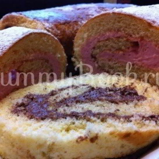 Рецепт медового бисквитного рулета