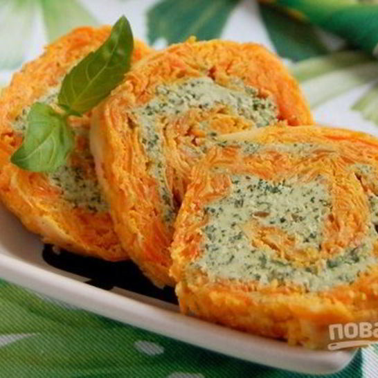 Рецепт морковного рулета диетического