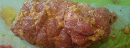 мясной рулет с дижонской горчицей и бананами. Шаг 34