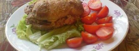 мясной рулет с дижонской горчицей и бананами. Шаг 43