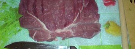 мясной рулет с дижонской горчицей и бананами. Шаг 13