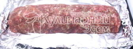 мясной рулет с грибами и сыром. Шаг 4