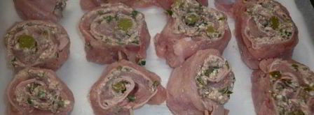 мясные рулетики на шпажках таинственный кактус. Шаг 6