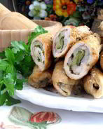 Мясные рулетики по-деревенски