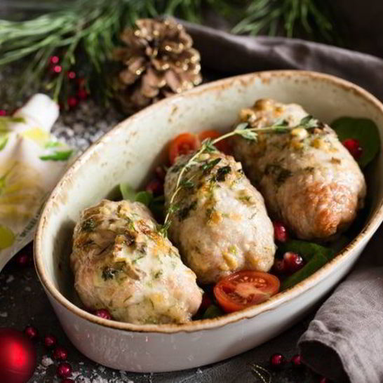 Рецепт мясных рулетиков с сыром и зеленью