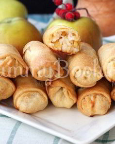 Постные хрустящие рулетики с начинкой