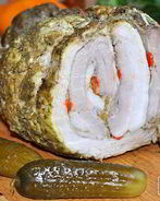 Рулет из брюшины со сладким перцем