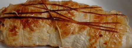 рулет из индейки с салями. Шаг 8