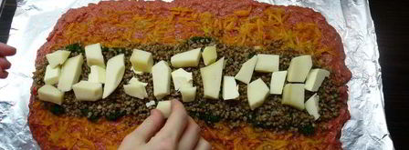 рулет из куриного фарша. Шаг 4