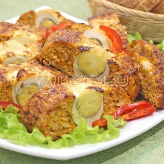 Рецепт рулета из курицы с овощами и яйцами