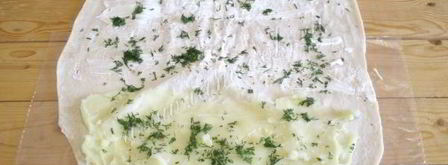 рулет из лаваша с селедкой. Шаг 5